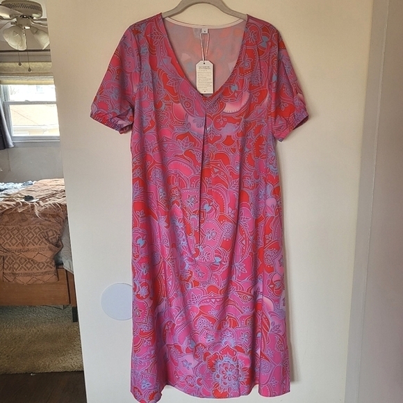 NWT Made With Love Floral Mumu Coverup Dress Small - Picture 1 of 9